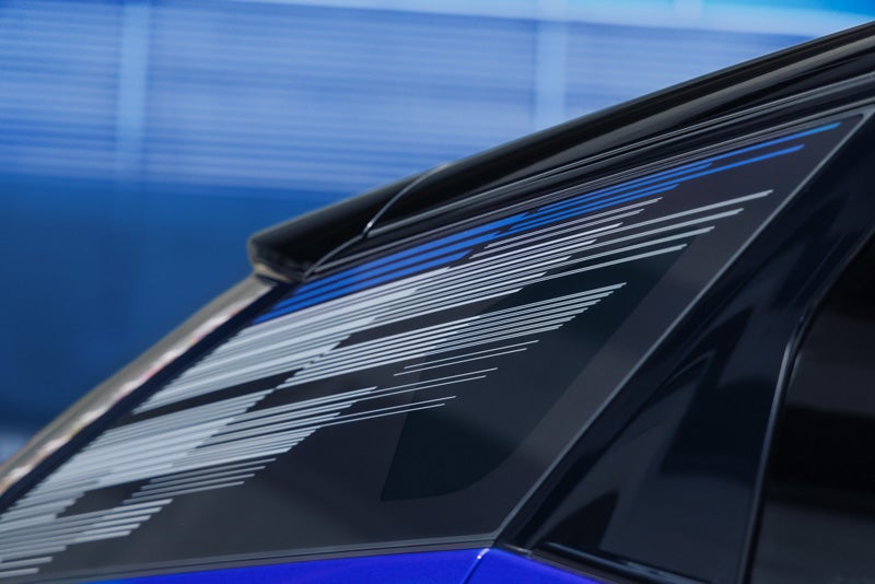 Close-up of the Modern Pattern on the 2026 OPTIQ-V Rear Quarter Glass | Garlyn Shelton Cadillac in Temple TX
