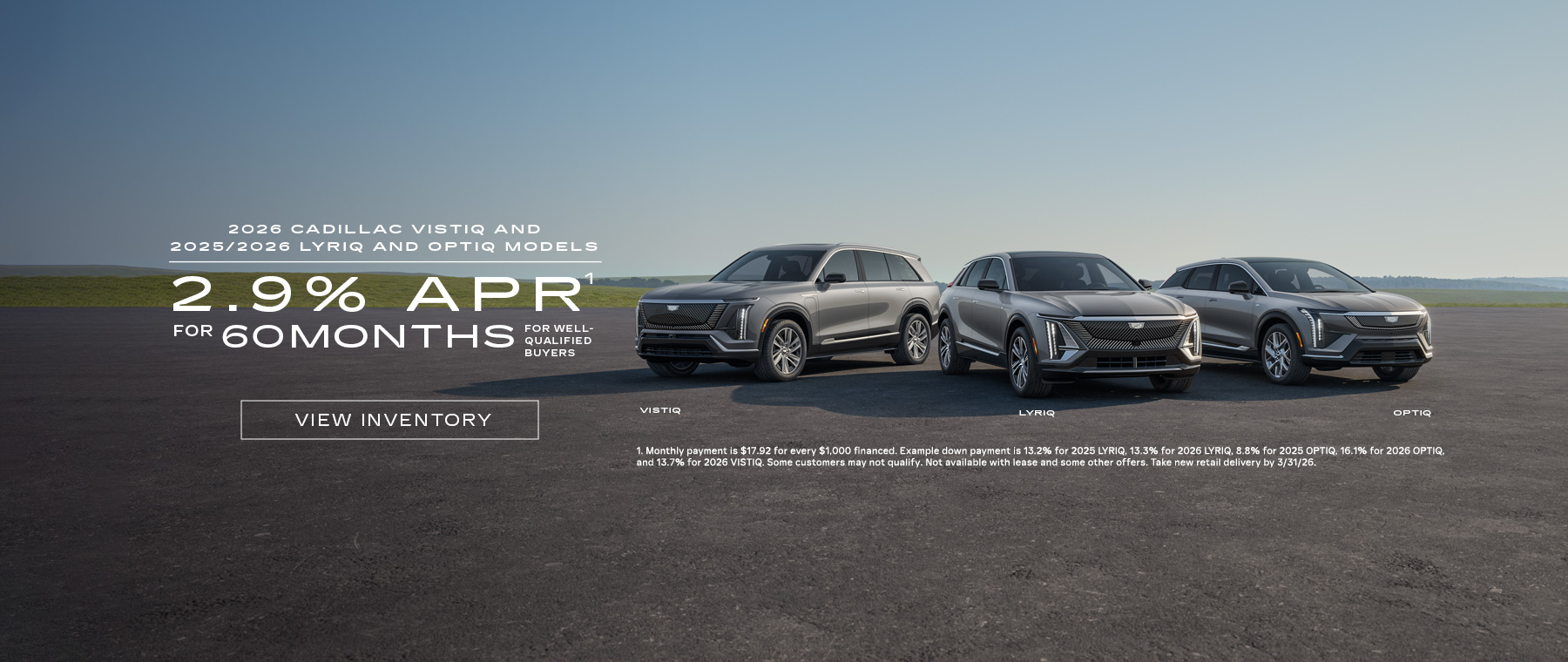 2026 Cadillac Optiq, Vistiq & Lyriq Models