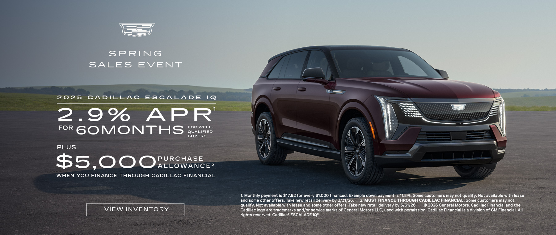 Spring Sales Event 2026 ESCALADE at Garlyn Shelton Cadillac in Temple TX
